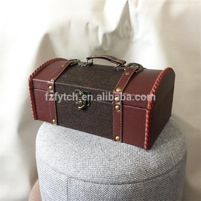 T16 FYTCH factory Custom Faux Leather Storage Black Storage MDF Box with Black Non-woven Lining